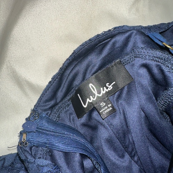 Flirting with Desire Navy Blue Lace Bodycon Dress - Picture 12 of 12